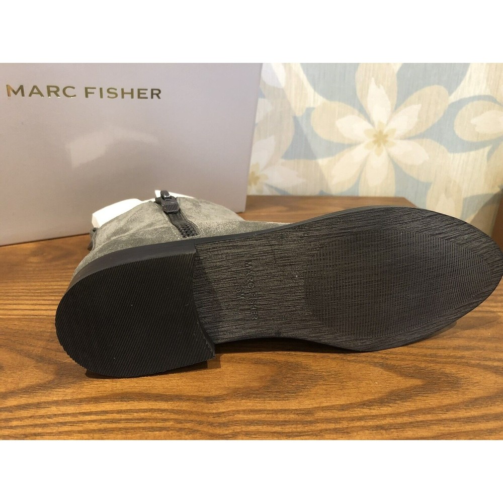 Marc Fisher Womens Rail Almond Toe Ankle Fashion Boots, Gray Suede, Size 6 - Picture 5 of 8